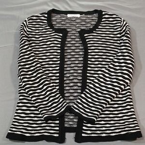 Calvin Klein Black and White Cardigan Sweater